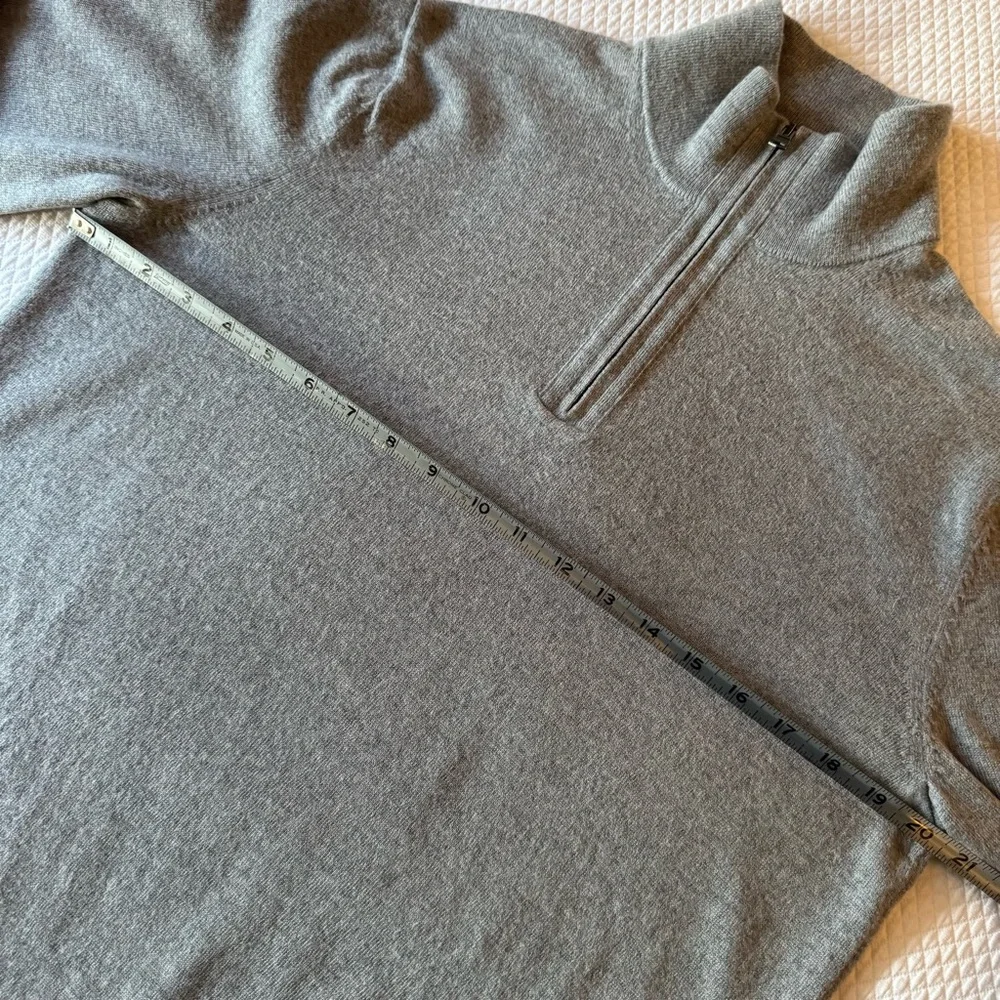 Banana Republic Men’s Merino Half Zip Sweater by Baruffa Charcoal Size‎ Large